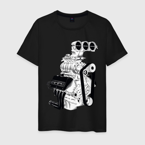 Мужская футболка хлопок Engine, цвет черный