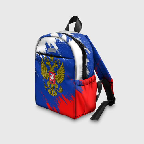 Детский рюкзак 3D с принтом Russia sport, вид сбоку #3