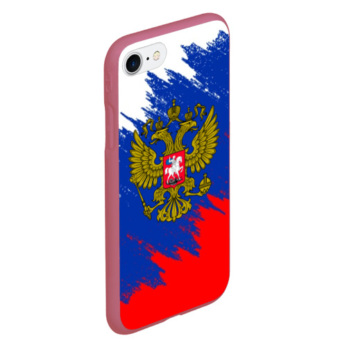 Чехол для iPhone 7/8 матовый с принтом Russia sport, вид сбоку #3