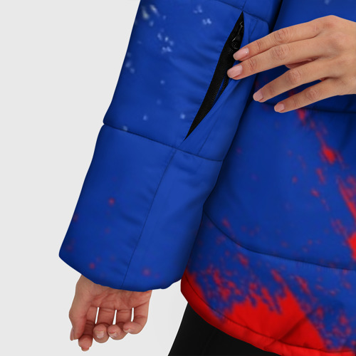 Женская зимняя куртка 3D с принтом Russia sport, фото #4