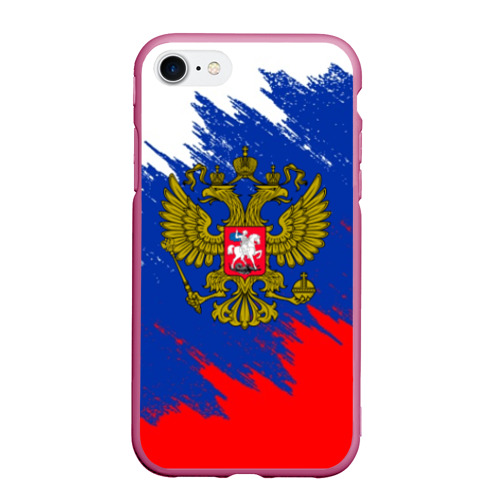 Чехол для iPhone 7/8 матовый с принтом Russia sport, вид спереди #2