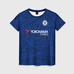 Женская футболка 3D Chelsea home 19-20