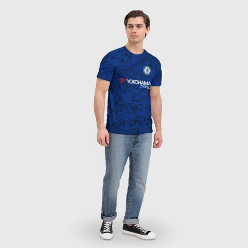 Мужская футболка 3D Chelsea home 19-20, цвет 3D печать - фото 5