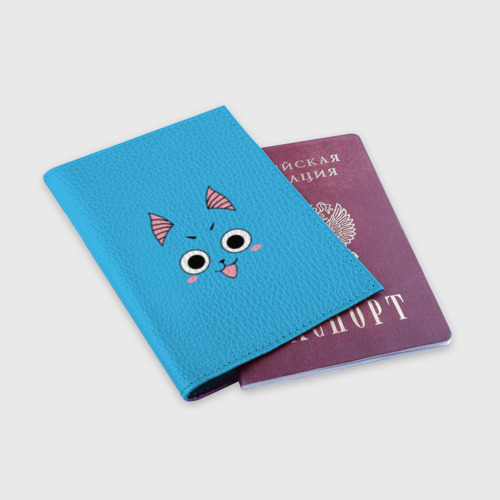 Обложка для паспорта матовая кожа Хэппи из Хвоста Феи, цвет фиолетовый - фото 3
