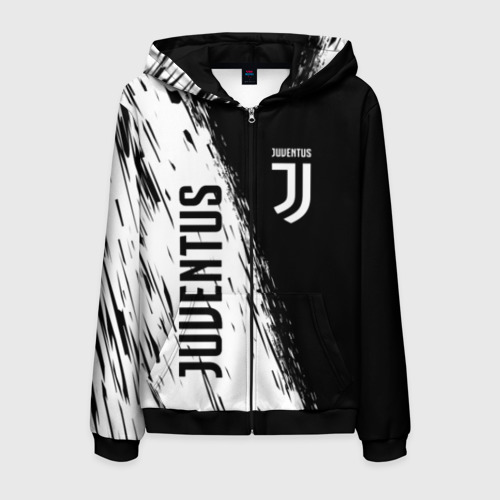 Мужская толстовка 3D на молнии Juventus sport, цвет черный