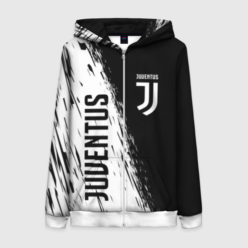Женская толстовка 3D на молнии Juventus sport, цвет белый