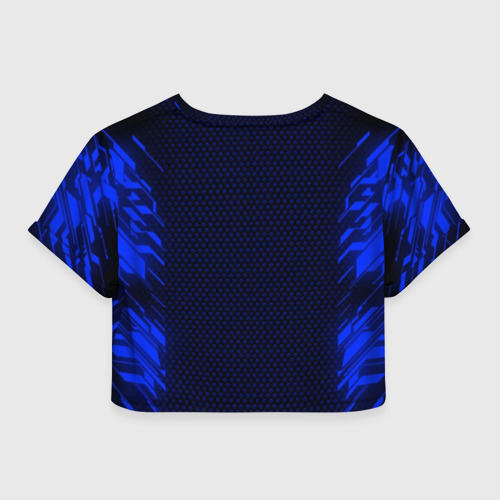 Женская футболка Crop-top 3D Неоновая броня N7, цвет 3D печать - фото 2