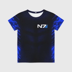 Детская футболка 3D Неоновая броня N7