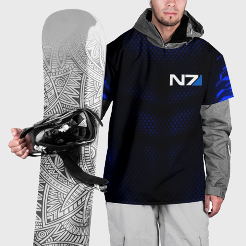 Накидка на куртку 3D Неоновая броня N7, цвет 3D печать