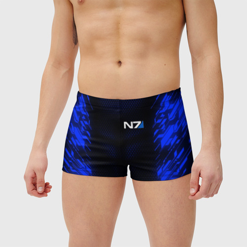 Мужские купальные плавки 3D Неоновая броня N7, цвет 3D печать - фото 3