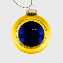 Стеклянный ёлочный шар Неоновая броня N7