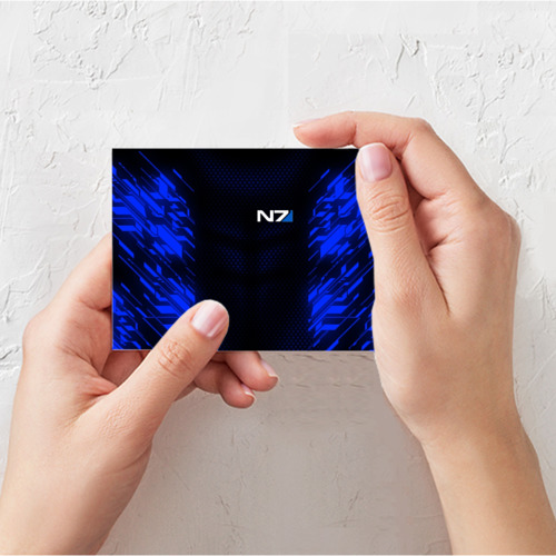 Поздравительная открытка Неоновая броня N7, цвет белый - фото 3
