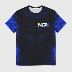 Мужская футболка 3D Неоновая броня N7