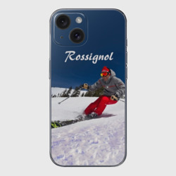Чехол для iPhone 15 силиконовый с защитой камеры Rossignol