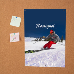 Постер с принтом Rossignol для любого человека, вид спереди №2. Цвет основы: белый