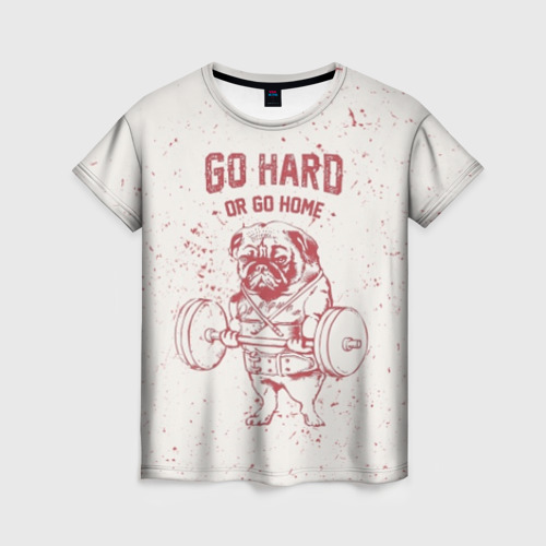 Женская футболка 3D GO hard, цвет 3D печать