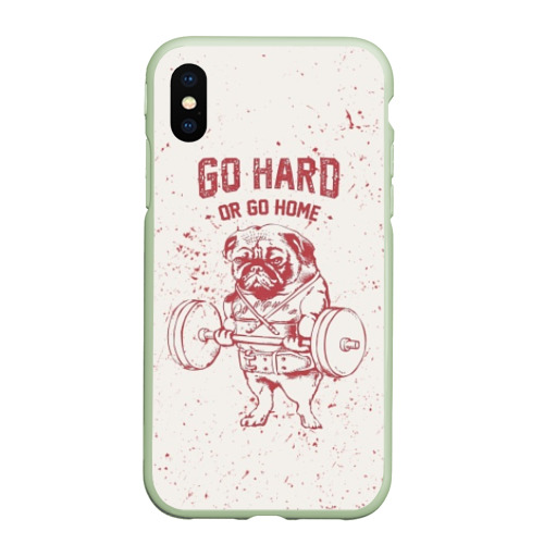 Чехол для iPhone XS Max матовый GO hard, цвет салатовый