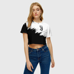 Женская футболка Crop-top 3D Juventus sport - фото 2