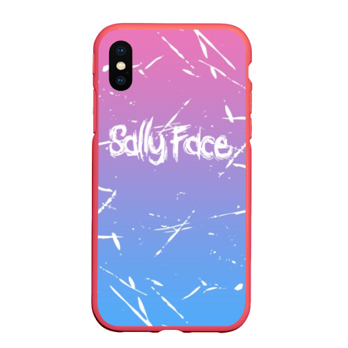 Чехол для iPhone XS Max матовый SALLY FACE, цвет красный