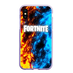 Чехол для iPhone XS Max матовый Fortnite battle storm