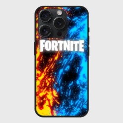 Чехол силиконовый для Apple iPhone 15 Pro матовый Fortnite battle storm