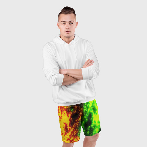 Мужские шорты спортивные Toxic flame, цвет 3D печать - фото 5
