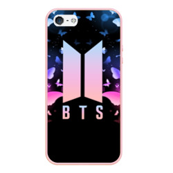 Чехол для iPhone 5/5S матовый BTS butterflies