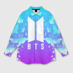 Мужская рубашка oversize 3D BTS butterflies