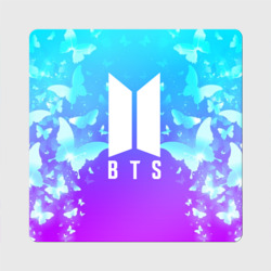 Магнит виниловый Квадрат BTS butterflies