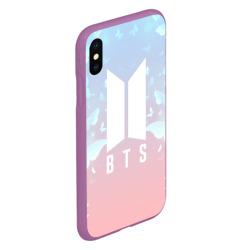 Чехол для iPhone XS Max матовый BTS butterflies - фото 2