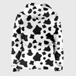 Куртка с принтом Корова для женщины, вид сзади №1. Цвет основы: белый