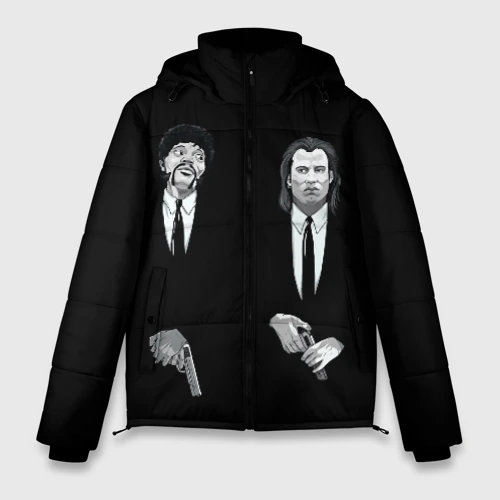 Мужская зимняя куртка 3D Pulp Fiction - Винсент и Джулес