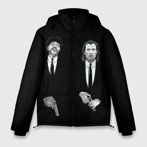 Мужская зимняя куртка 3D Pulp Fiction - Винсент и Джулес