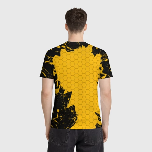 Мужская футболка 3D с принтом Borderlands hyperion, вид сзади #2