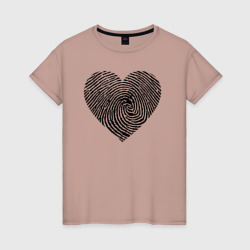Женская футболка хлопок След на сердце