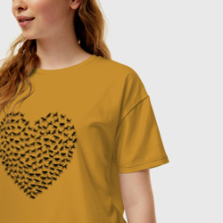 Женская футболка хлопок Oversize Собаковое сердце - фото 2