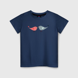 Детская футболка хлопок Птички-сердечки