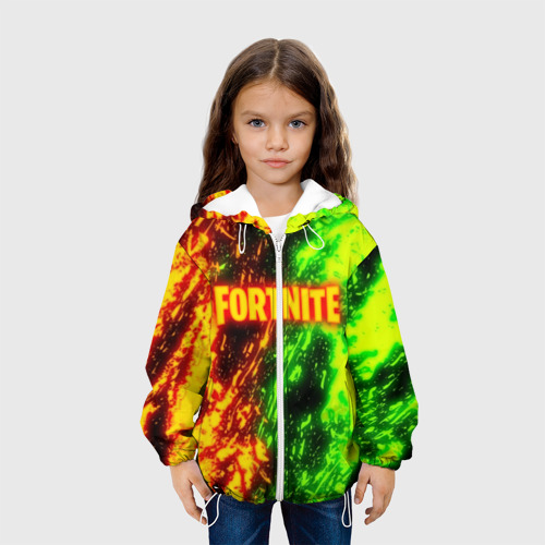 Детская куртка 3D Fortnite toxic flame, цвет белый - фото 4