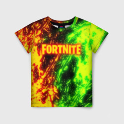 Детская футболка 3D Fortnite toxic flame