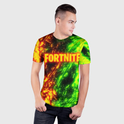 Мужская футболка 3D Slim Fortnite toxic flame - фото 2