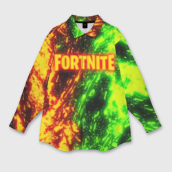 Мужская рубашка oversize 3D Fortnite toxic flame