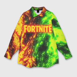 Женская рубашка oversize 3D Fortnite toxic flame