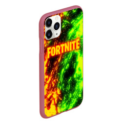 Чехол для iPhone 11 Pro Max матовый Fortnite toxic flame - фото 2