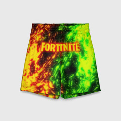 Детские спортивные шорты 3D Fortnite toxic flame