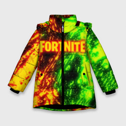 Зимняя куртка для девочек 3D Fortnite toxic flame