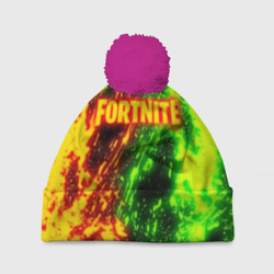 Шапка 3D c помпоном Fortnite toxic flame