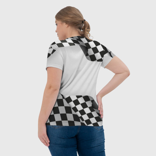 Женская футболка 3D с принтом Toyota, вид сзади #2