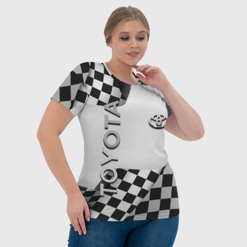Женская футболка 3D с принтом Toyota, фото #4