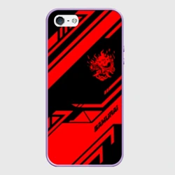 Чехол для iPhone 5/5S матовый Cyberpunk 2077 samurai