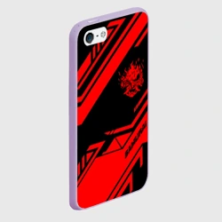 Чехол для iPhone 5/5S матовый Cyberpunk 2077 samurai - фото 2